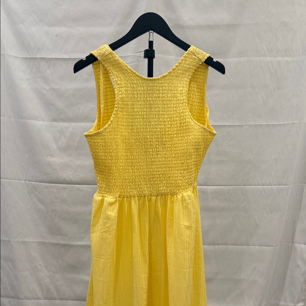 ASOS Yellow Textured Maxi Dress